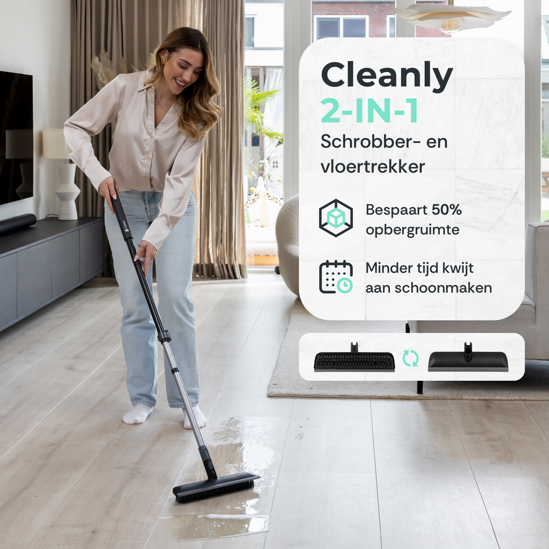 CLEANLY Schrobber en Vloertrekker met Steel