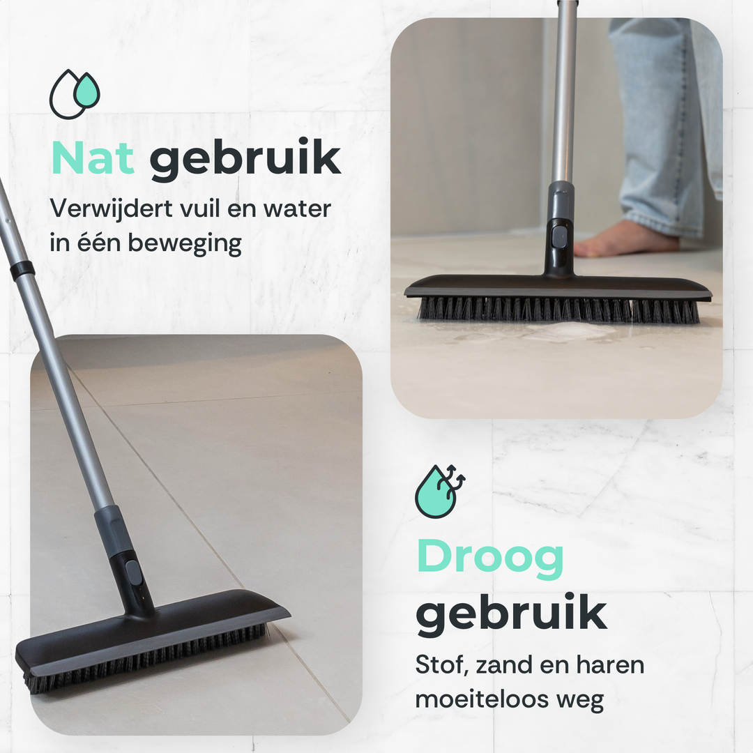 CLEANLY Schrobber en Vloertrekker met Steel