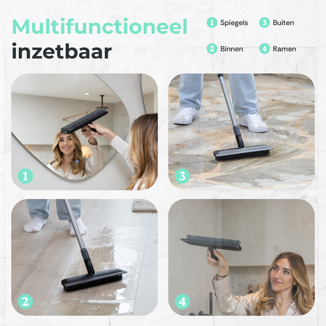 CLEANLY Schrobber en Vloertrekker met Steel