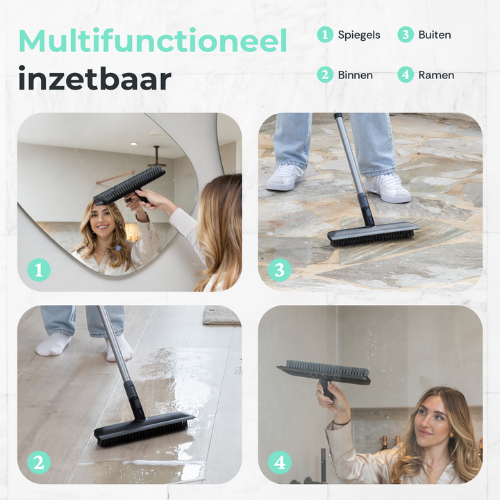 CLEANLY Schrobber en Vloertrekker met Steel