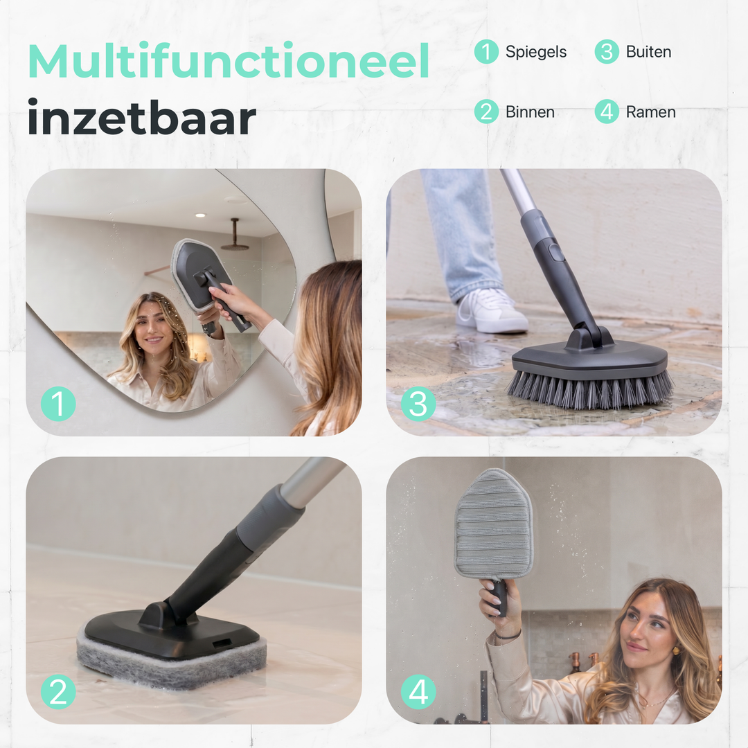 CLEANLY Schrobber met Steel 3 in 1 set