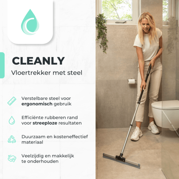 CLEANLY Vloertrekker met Rubberen Rand - Afbeelding 2