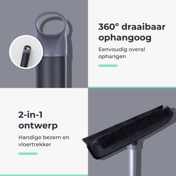 CLEANLY Rubberen Bezem met Telescopische Steel - Afbeelding 4
