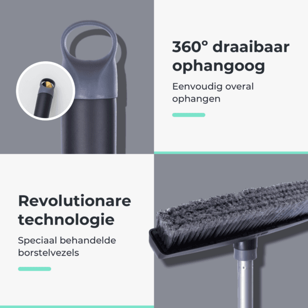 CLEANLY Bezem met Telescopische Steel - Afbeelding 4