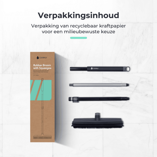 CLEANLY Rubberen Bezem met Telescopische Steel - Afbeelding 8